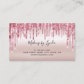 モダンバラ金ゴールドグリッターメイクアップアーティスト 名刺 (裏面)