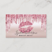 モダンバラ金ゴールドグリッターメイクアップアーティスト 名刺 (正面)