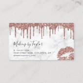 モダンバラ金ゴールドグリッターメイクアップアーティスト 名刺 (裏面)