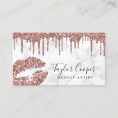 モダンバラ金ゴールドグリッターメイクアップアーティスト 名刺 (正面)