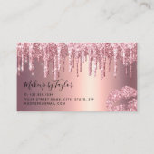 モダンバラ金ゴールドグリッターメイクアップアーティスト 名刺 (裏面)