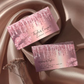 モダンバラ金ゴールドグリッターメイクアップアーティスト 名刺