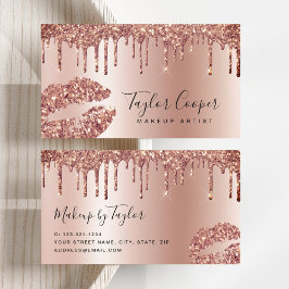 モダンバラ金ゴールドグリッターメイクアップアーティスト 名刺