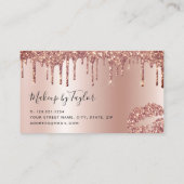 モダンバラ金ゴールドグリッターメイクアップアーティスト 名刺 (裏面)