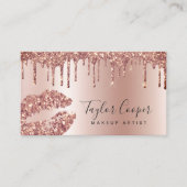 モダンバラ金ゴールドグリッターメイクアップアーティスト 名刺 (正面)