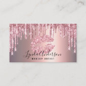 モダンバラ金ゴールドグリッターメイクアップアーティスト 名刺 (正面)