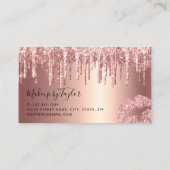 モダンバラ金ゴールドグリッターメイクアップアーティスト 名刺 (裏面)