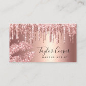 モダンバラ金ゴールドグリッターメイクアップアーティスト 名刺 (正面)