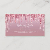 モダンバラ金ゴールドグリッターメイクアップアーティスト 名刺 (裏面)