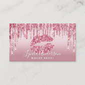 モダンバラ金ゴールドグリッターメイクアップアーティスト 名刺 (正面)