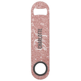 モダンバラ金ゴールドグリッターモノグラム名 スピード栓抜き