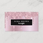 モダンバラ金ゴールドグリッター乾燥 名刺 (正面)