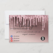 モダンバラ金ゴールドグリッター事業 サンキューカード (正面)