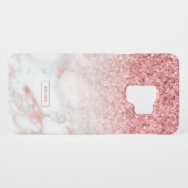 モダンバラ金ゴールドグリッター及び大理石グラデーション Case-Mate SAMSUNG GALAXYケース (裏面(横))