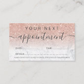 モダンバラ金ゴールドグリッター大理石グラデーションプロフェッショナル 予約カード (正面)