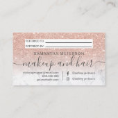 モダンバラ金ゴールドグリッター大理石グラデーションプロフェッショナル 紹介カード (裏面)