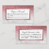 モダンバラ金ゴールドグリッター大理石紹介カード 名刺 (正面/裏面)