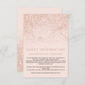 モダンバラ金ゴールドグリッター挿入詳細結婚の エンクロージャーカード (正面/裏面)