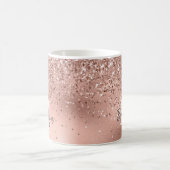 モダンバラ金ゴールドグリッター紙吹雪モノグラムの コーヒーマグカップ (中央)