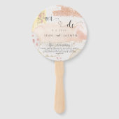 モダンバラ金ゴールドグリッター結婚式 プログラムハンドファン ハンドファン (正面)