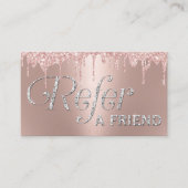 モダンバラ金ゴールドグリッター美しいサロンスパ 紹介カード (正面)