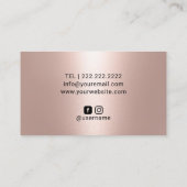 モダンバラ金ゴールドグリッター美しいサロン写真 名刺 (裏面)