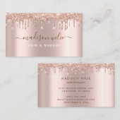 モダンバラ金ゴールドグリッター美しいサロン 名刺 (正面/裏面)