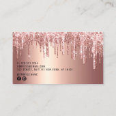 モダンバラ金ゴールドグリッター美容師 名刺 (裏面)