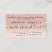 モダンバラ金ゴールドグリッター赤面グラデーションプロフェッショナル 割引カード (裏面)