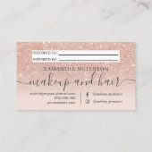 モダンバラ金ゴールドグリッター赤面グラデーションプロフェッショナル 紹介カード (裏面)