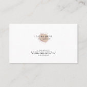 モダンバラ金ゴールドグリッター赤面水彩 名刺 (裏面)