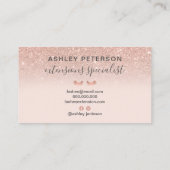 モダンバラ金ゴールドグリッター赤面 名刺 (裏面)