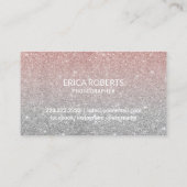 モダンバラ金ゴールドグリッター金ゴールドカメラ撮影 名刺 (裏面)