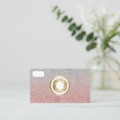 モダンバラ金ゴールドグリッター金ゴールドカメラ撮影 名刺 (スタンド正面)