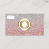 モダンバラ金ゴールドグリッター金ゴールドカメラ撮影 名刺 (正面)