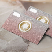 モダンバラ金ゴールドグリッター金ゴールドカメラ撮影 名刺