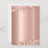 モダンバラ金ゴールドグリッター金属箔60誕生日 招待状 (裏面)