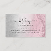 モダンバラ金ゴールドグリッター&シルバーメイクアップアーティスト ロイヤリティカード (裏面)