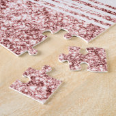 モダンバラ金ゴールドグリッター&フォトBBFフレンド最高のー ジグソーパズル (側面)