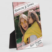 モダンバラ金ゴールドグリッター&フォトBBFフレンド最高のー フォトプラーク (側面)