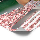 モダンバラ金ゴールドグリッター&フォトBBFフレンド最高のー ポスター (角)