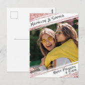 モダンバラ金ゴールドグリッター&フォトBBFフレンド最高のー ポストカード (正面/裏面)