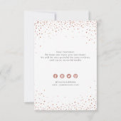 モダンバラ金ゴールドグリッター（ロゴ付き） サンキューカード (裏面)