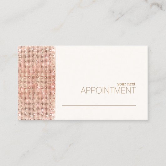 モダンバラ金ゴールドシークインサロンアポイントメントカード 予約カード (正面)