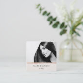 モダンバラ金ゴールドシークイン美しいサロン写真 スクエア名刺 (スタンド正面)