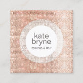 モダンバラ金ゴールドシークイン美しいサロン スクエア名刺 (正面)