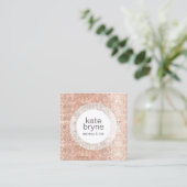 モダンバラ金ゴールドシークイン美しいサロン スクエア名刺 (スタンド正面)