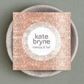 モダンバラ金ゴールドシークイン美しいサロン スクエア名刺