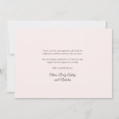 モダンバラ金ゴールドスクリプトベビーフォトサンキューカード サンキューカード (裏面)