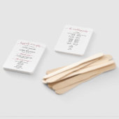 モダンバラ金ゴールドスクリプトミニマル結婚式 プログラム ハンドファン (組立なし)